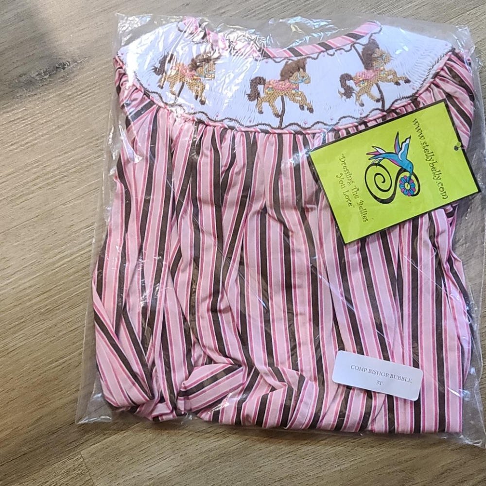 Stellybelly Smocked Bubble 3T Carousel